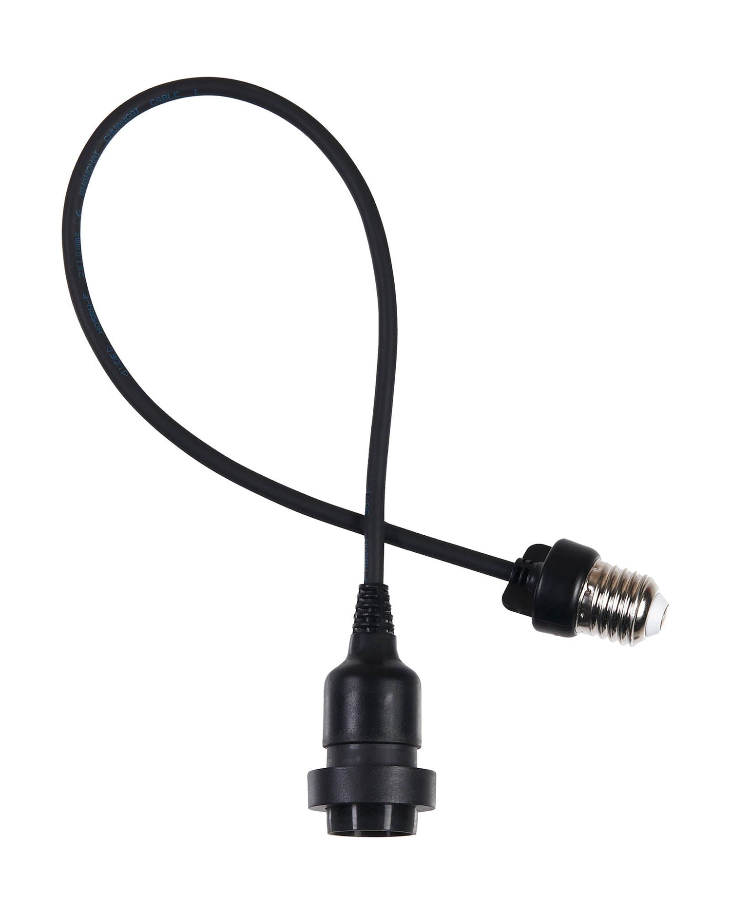 E27 Outdoor Festoon Pendant, Black Cable