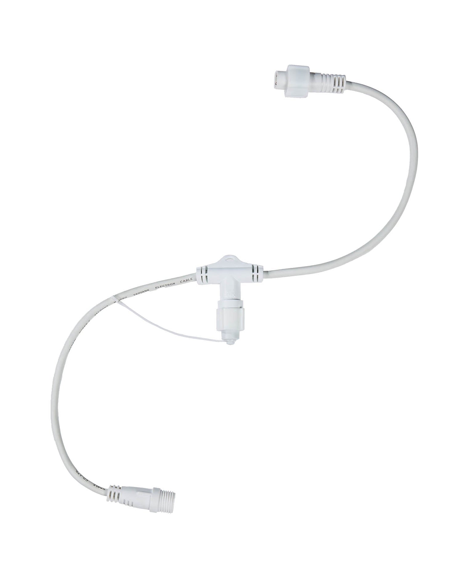 T Cord Connector, Connectable, White