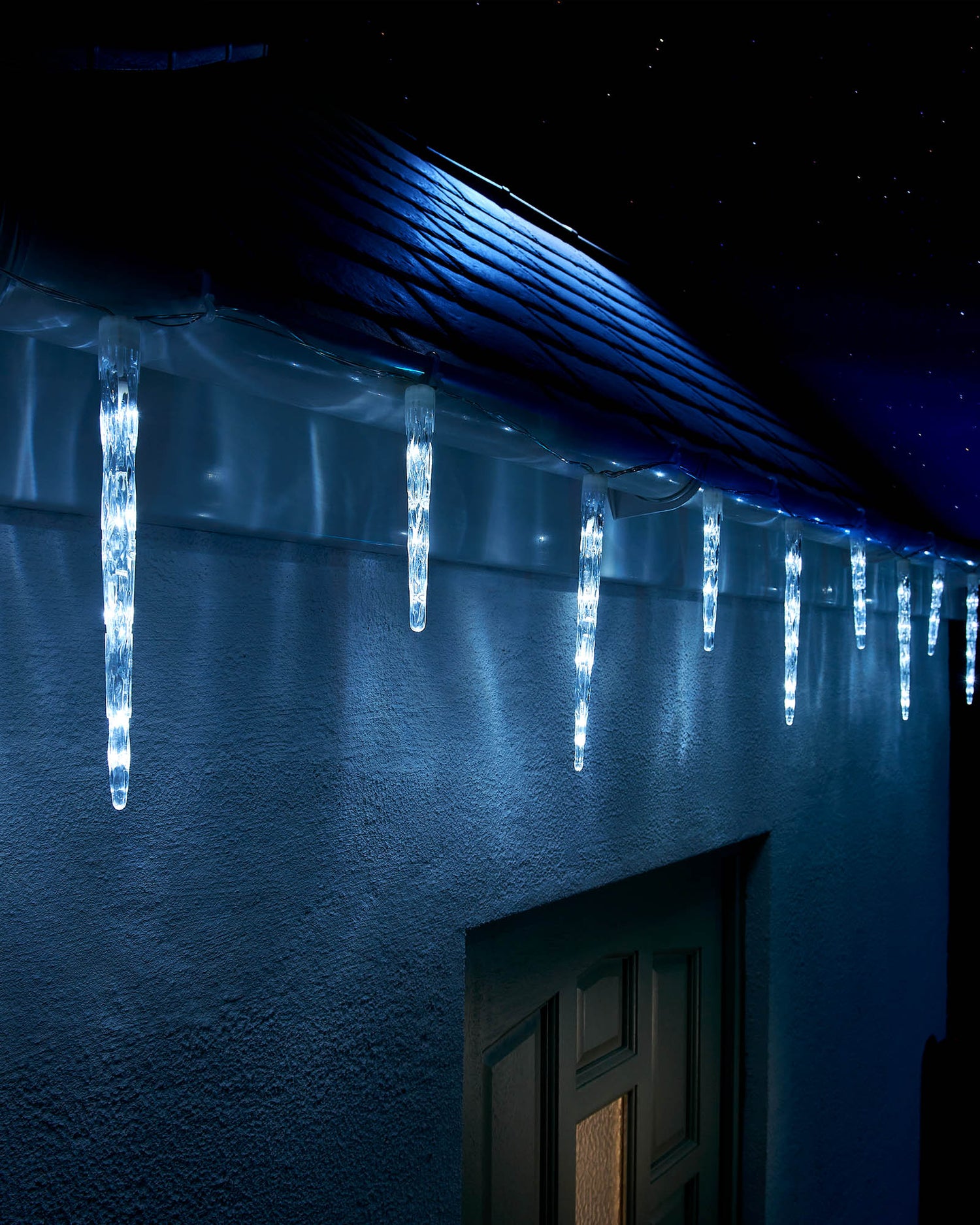 LED Icicle Drop Lights, White - 6 m