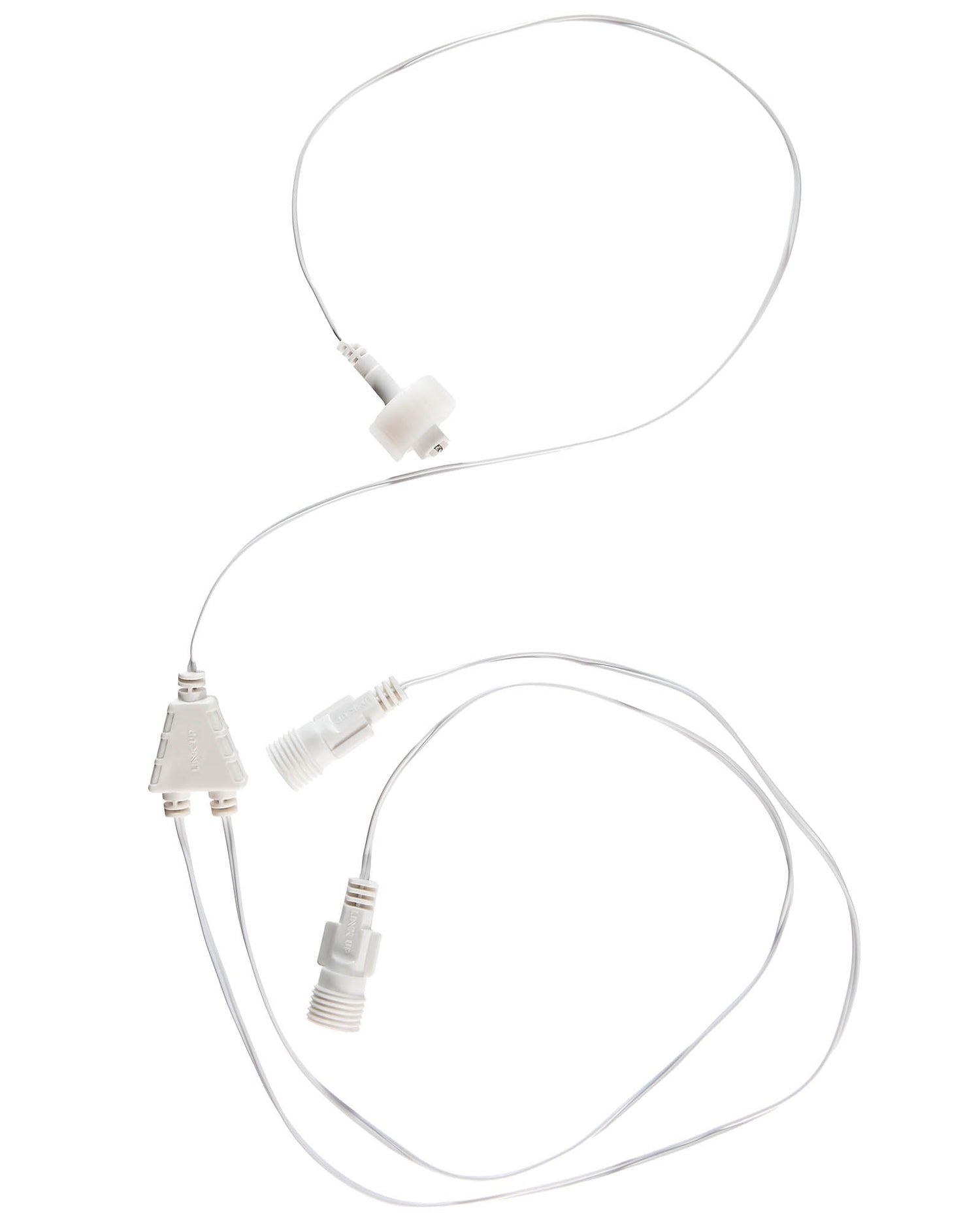 Y Cord Connector, Connectable, White Cable