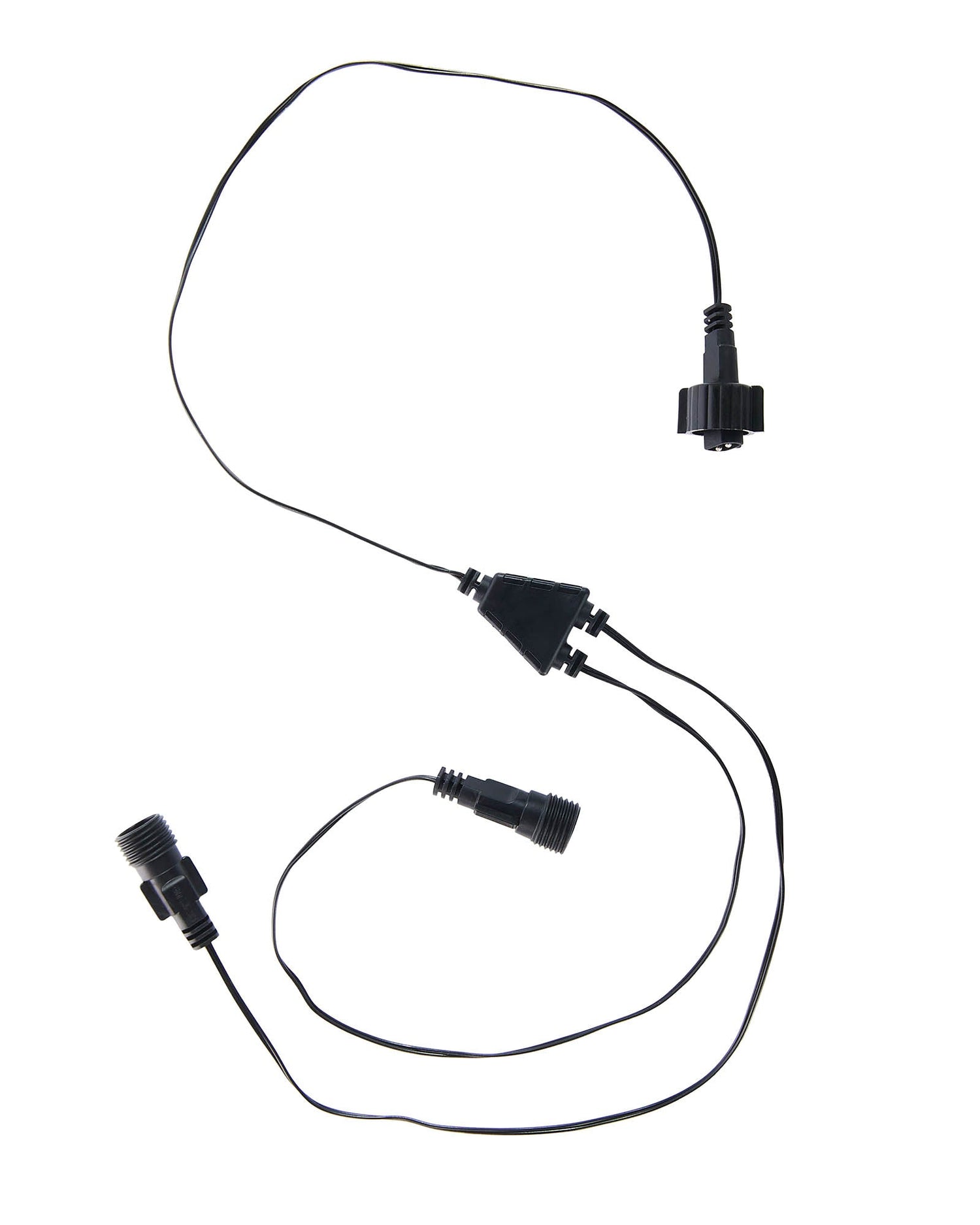 Y Cord Connector, Connectable, Black Cable