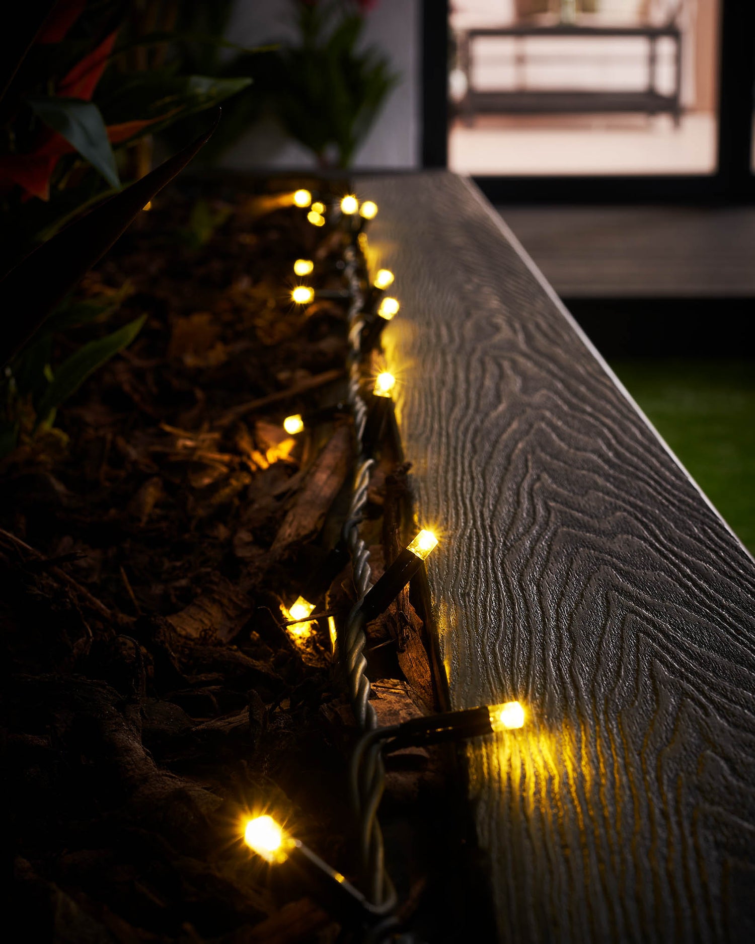 LED String Lights, Black Cable, Gold - 5 m