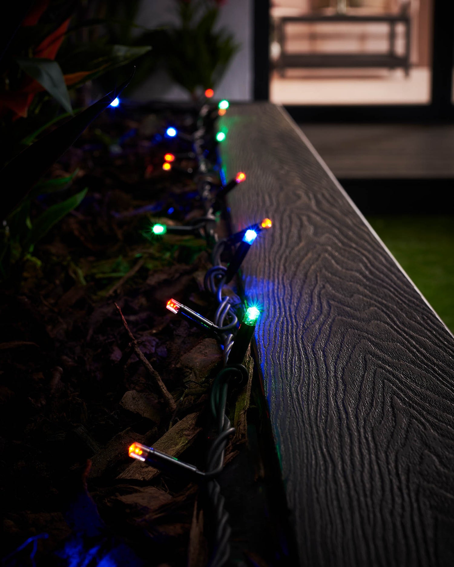 LED String Lights, Black Cable, Multi Colour - 10 m