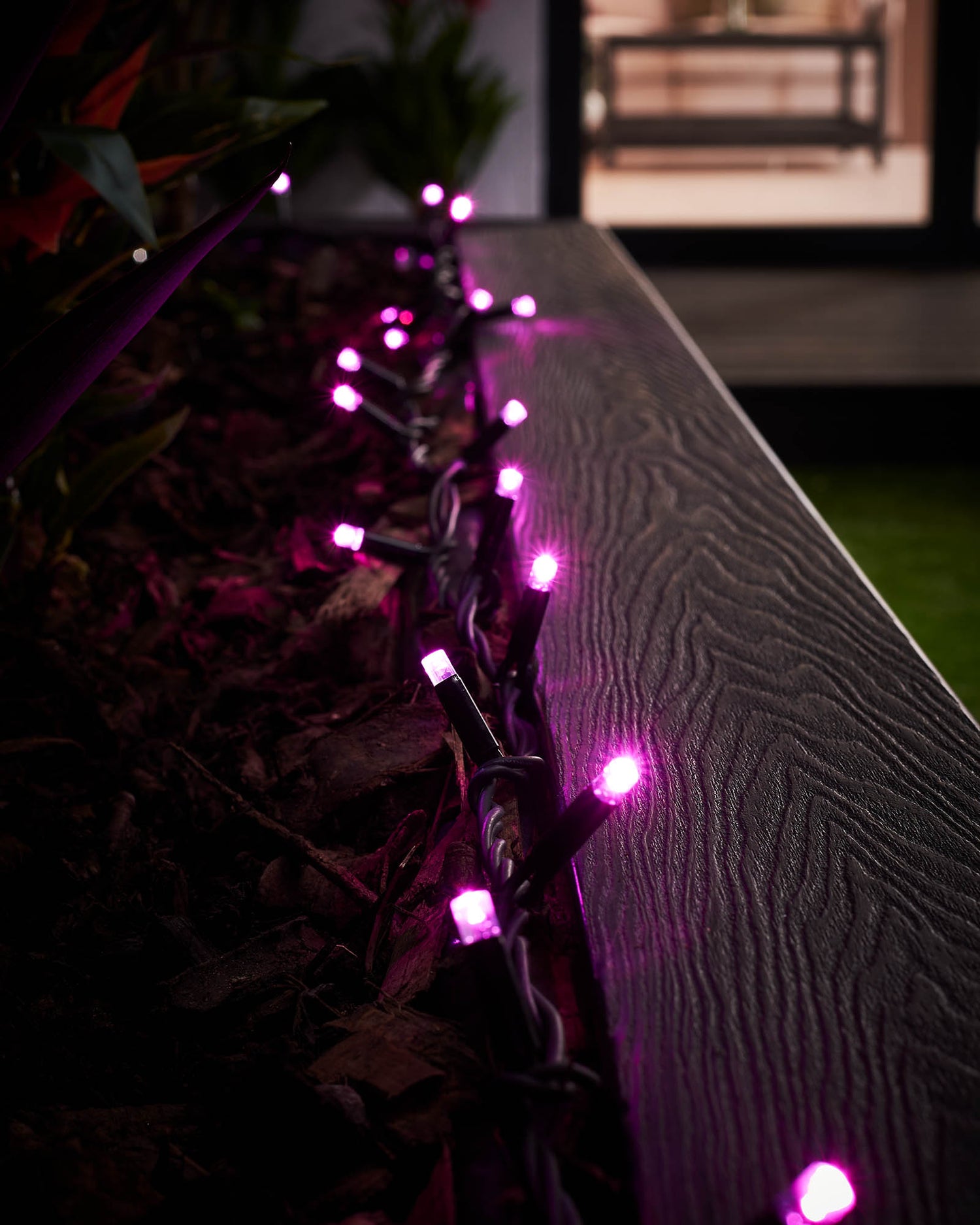 LED String Lights, Black Cable, Pink - 5 m