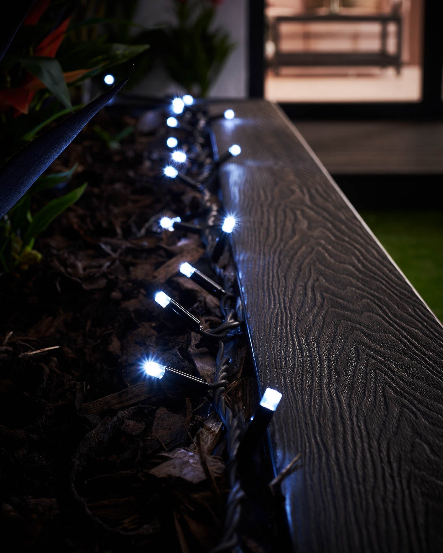 LED String Lights, Black Cable, White