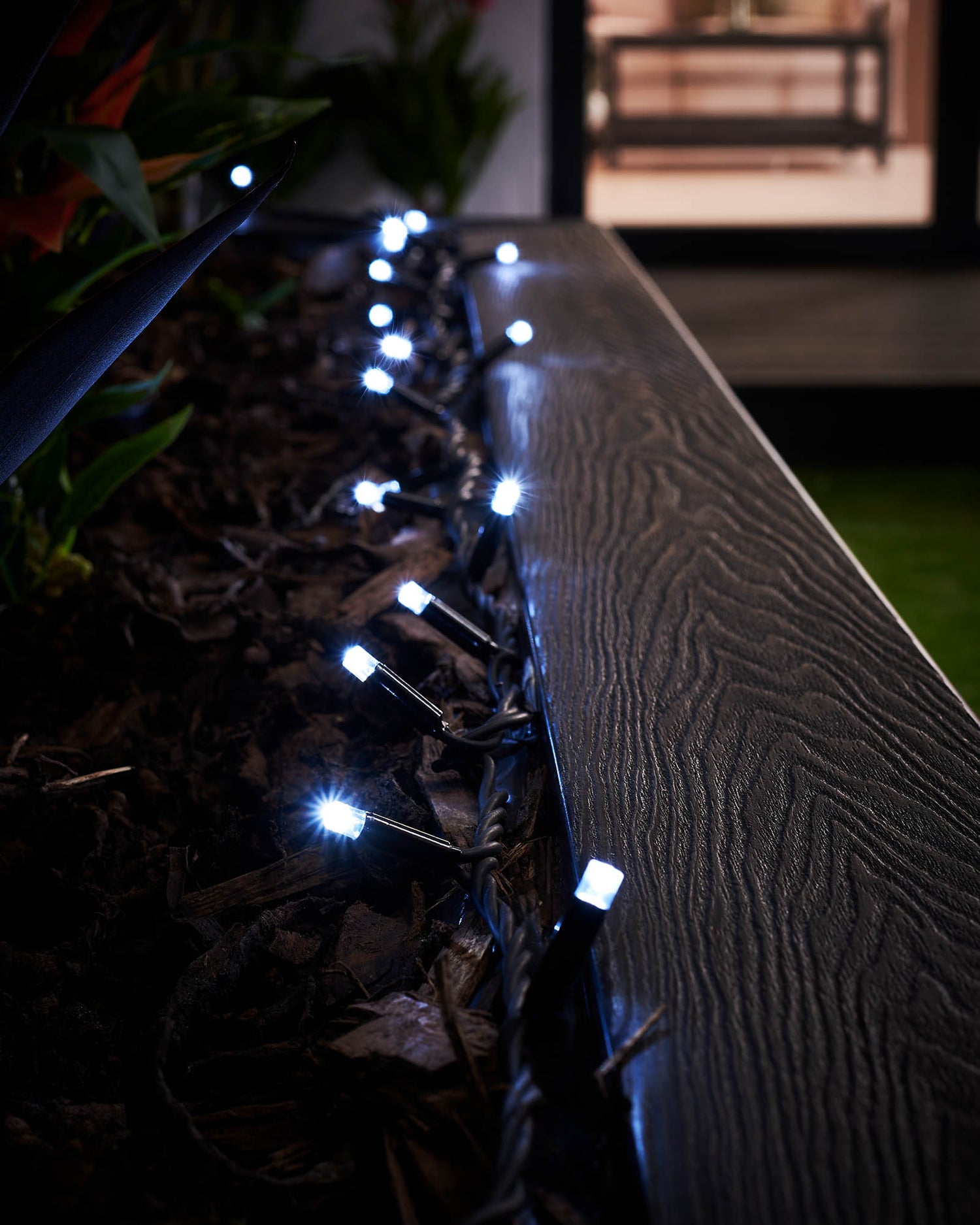 LED String Lights, Black Cable, White - 5 m