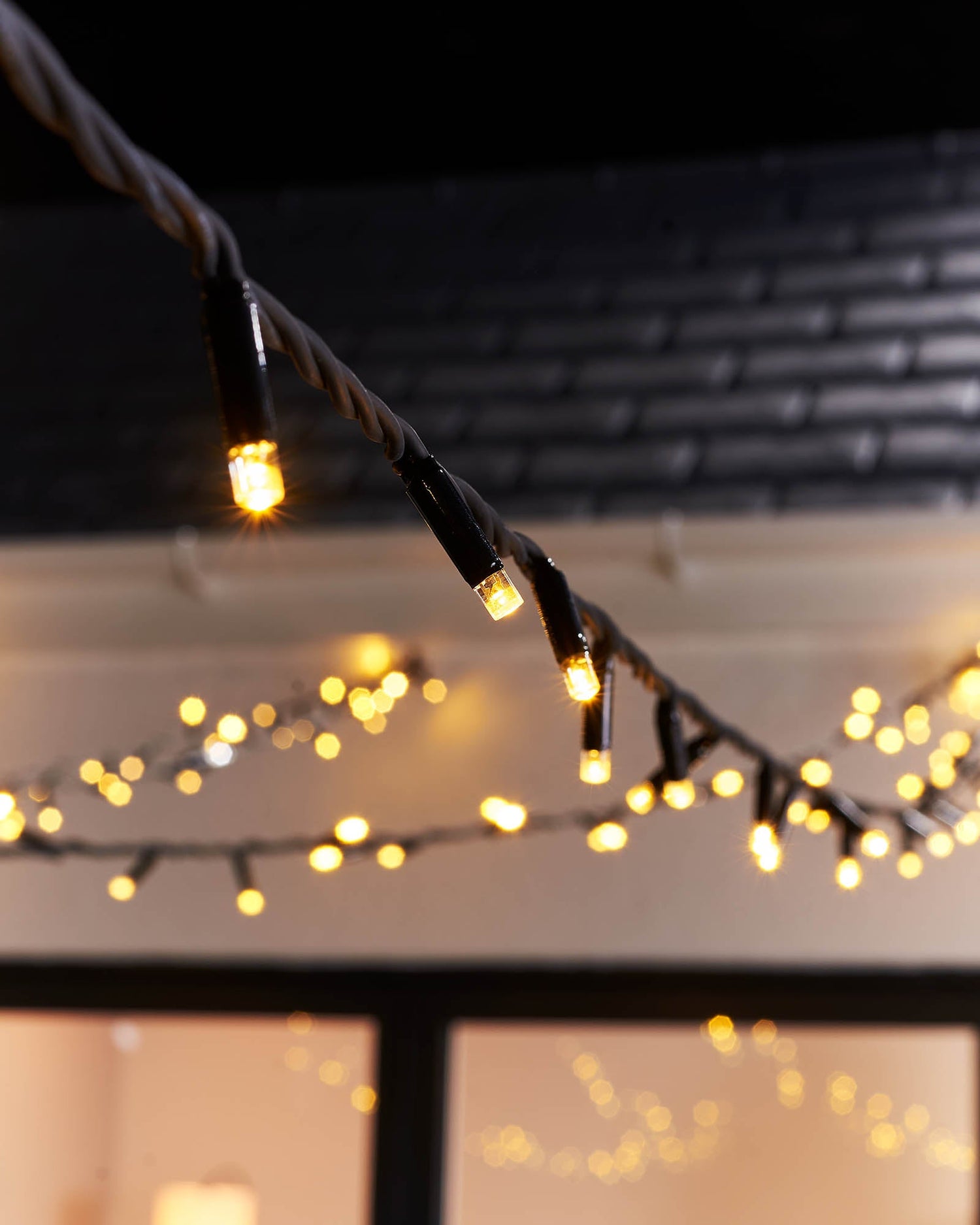 LED String Lights, Black Cable, Warm White