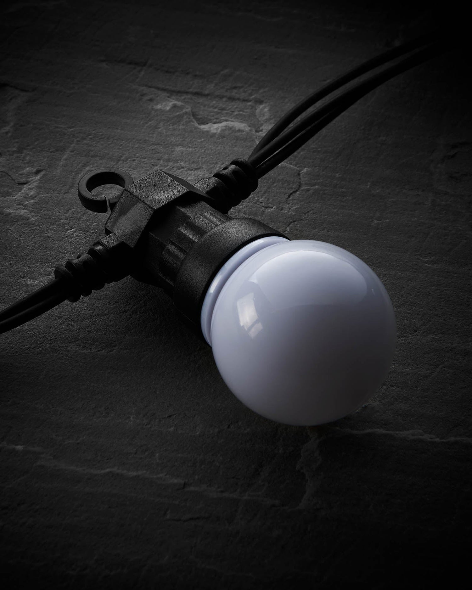 LED Festoon Lights, Black Cable, Warm White - 5 m